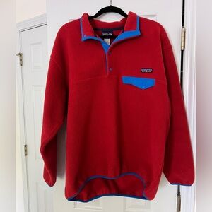 Patagonia Men's Synchilla Snap-T Fleece Pullover Size Large Red
